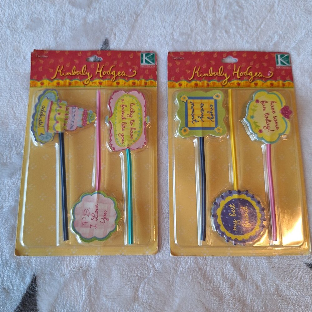 Lot of 2 K&COMPANY Twisties Kimberly Hodges Happy Sayings Scrapbooking Friends